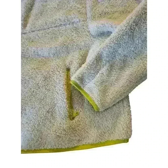 Girlfriend Collective Cream Yellow Recycled Fleece Half Zip Sweatshirt Pockets - Picture 6 of 16